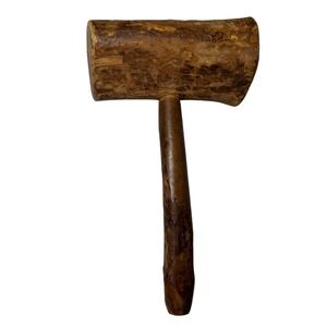 Rustic‎ Wooden Mallet Primitive Tool Hand Carved Unique Home Decor